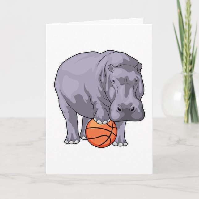 Carte Joueur de basket-ball Hippopotame (Devant)