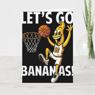 Carte Joueur de basket-ball Lets Go Bananas avec des ban