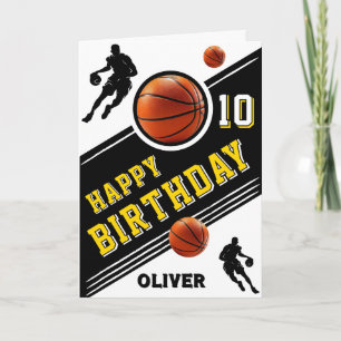 Carte Joueur de basket-ball moderne Thème Anniversaire