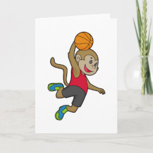 Carte Joueur de basket-ball singe Basket-ball