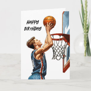 Carte Joueur de basketball marquant des paniers Joyeux A