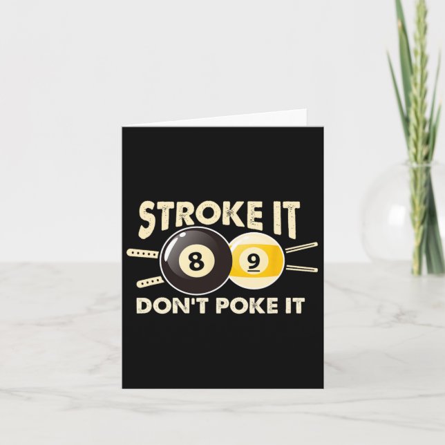 Carte Joueur de billard de billard Snooker Drôle Stroke  (Devant)