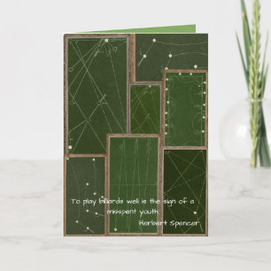 Carte Joueur de billard de table vintage antique