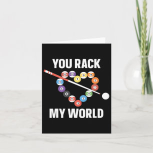 Carte Joueur de billard Pool Ball Pun Coeur Saint Valent