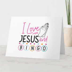 Carte Joueur de Bingo Jésus Foi Chrétien J'aime Jésus Un