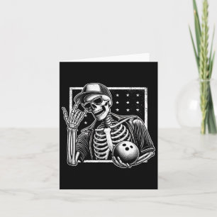 Carte Joueur de bowling de squelette Anniversaire Hommes