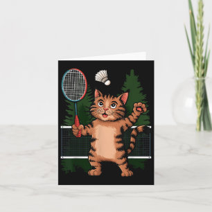 Carte Joueur de chats Volant de badminton Lecteur Lover