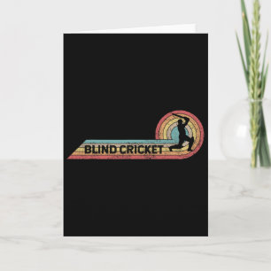 Carte Joueur de cricket aveugle rétro vintage bande de f