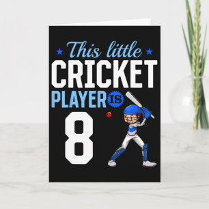 Carte Joueur de cricket pour 8e anniversaire 
