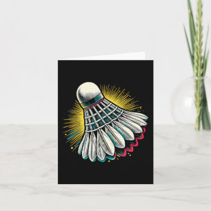 Carte Joueur de Dminton drôle Amour Navette Design 22 