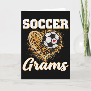 Carte Joueur de foot Gramma Léopard Cœur Amour
