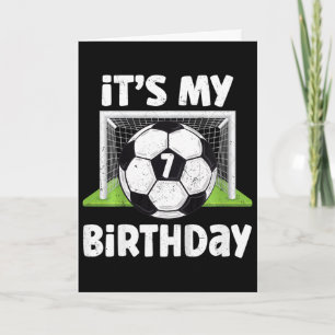 Carte Joueur de football 7 ans 7e anniversaire Enfants J
