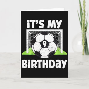 Carte Joueur de football 9 ans 9e anniversaire Enfants F