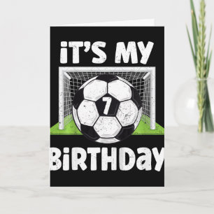 Carte Joueur de football à 7 ans pour les 7 ans d'annive