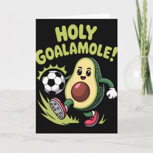 Carte Joueur de football à l'avocat drôle Holy Goalamole