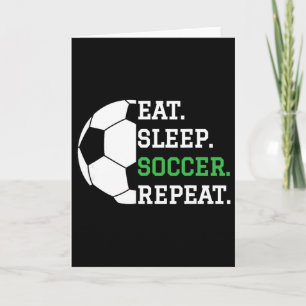 Carte Joueur de football Amoureux de football Manger Dor