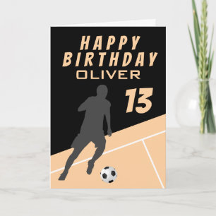 Carte Joueur de football ballon de football garçon anniv