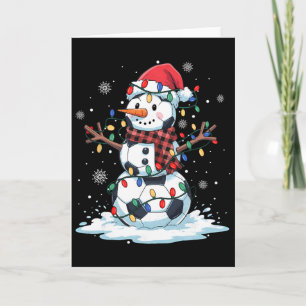 Carte Joueur de football Bonhomme de neige Chapeau de Pè