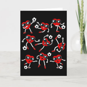 Carte Joueur de football coeur de la Saint-Valentin Funn