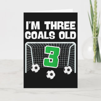 Carte Joueur de football de 3e anniversaire garçon 3 ans