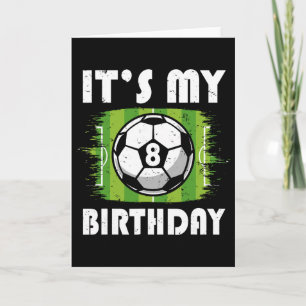 Carte Joueur de football de 8 ans Garçon pour 8e anniver