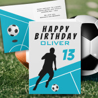 Joueur de football de couleur sarcelle Garçon Ball