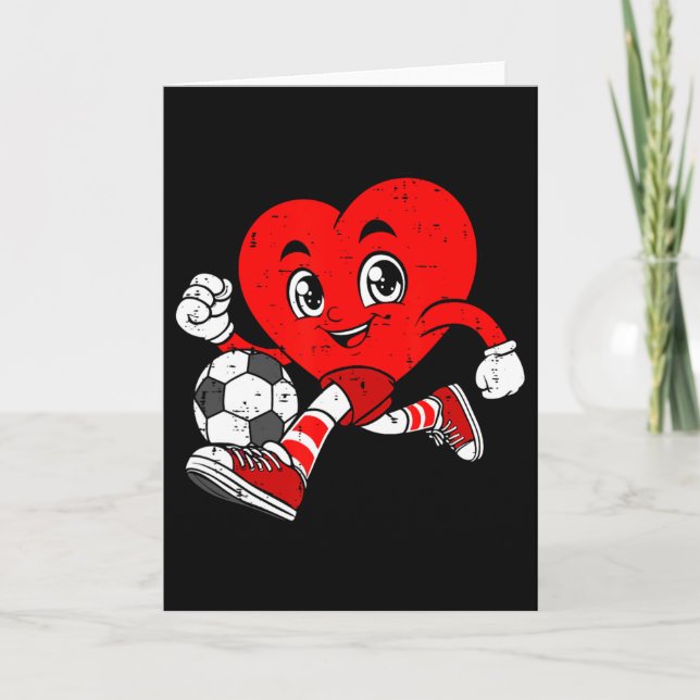 Carte Joueur de football de la Saint-Valentin Cœur Sport (Devant)