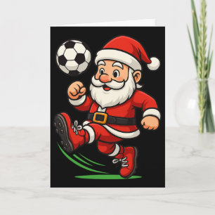 Carte Joueur de football de Noël Santa Xmas Garçons Homm
