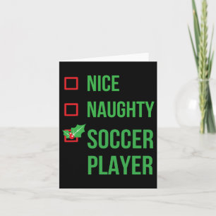 Carte Joueur de football drôle pyjama Noël