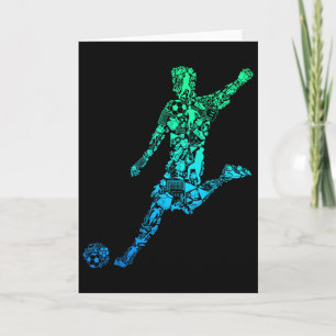 Carte Joueur de football garçons enfants jeunesse hommes