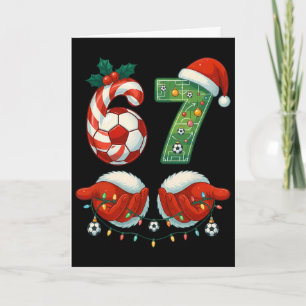 Carte Joueur de football masculin Drip de Noël Numéro 67