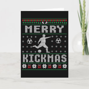 Carte Joueur de football Merry Kickmas Sweat de Noël lai