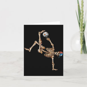 Carte Joueur de football squelette coup de pied de bicyc