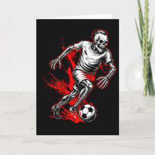 Carte Joueur de football squelette - Fantôme effrayant d