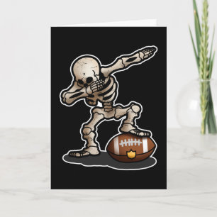Carte Joueur de football squelette Halloween effrayant D