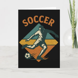 Carte Joueur de football vintage coup de pied clic style