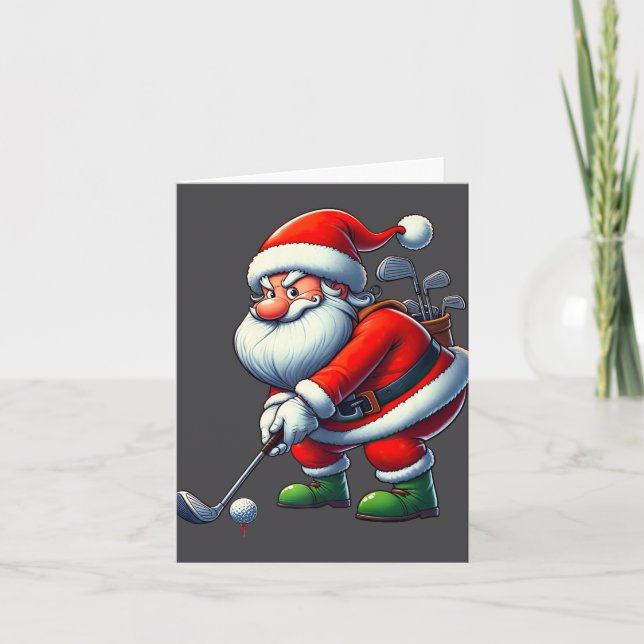 Carte Joueur de golf du Père Noël Noël Noël Noël Sport (Devant)