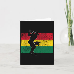 Carte Joueur de golf Golfer Ghanaian Drapeau Ghana