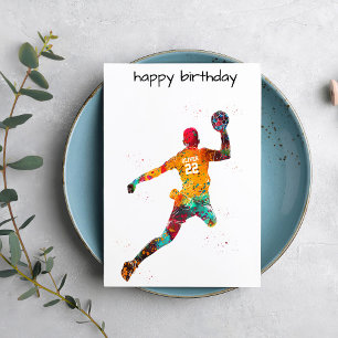 Carte Joueur de Handball Coloré