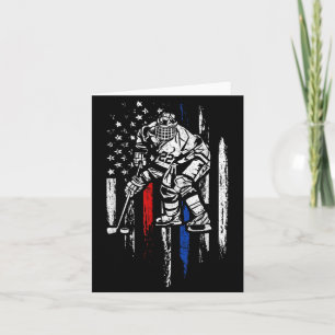 Carte Joueur de hockey Drapeau américain Patriotique Éta