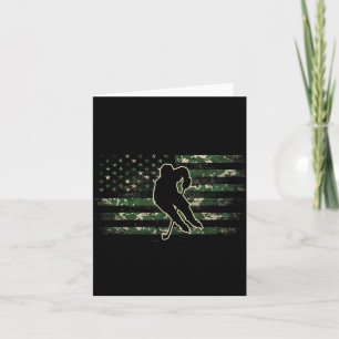 Carte Joueur de hockey Drapeau américain Usa Camo Patrio