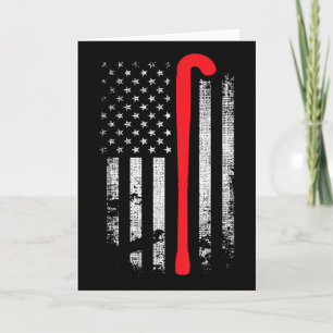 Carte Joueur de hockey sur gazon patriotique Fan de hock