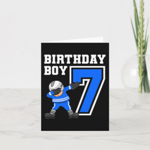 Carte Joueur de hockey sur glace de 7 ans 7e anniversair