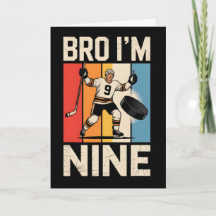 Carte Joueur de hockey sur glace de 9 ans de naissance c