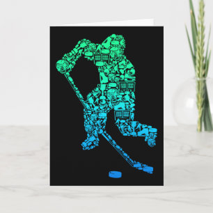 Carte Joueur de hockey sur glace jeunesse hommes enfants