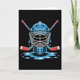 Carte Joueur de hockey sur glace patine tire score répèt