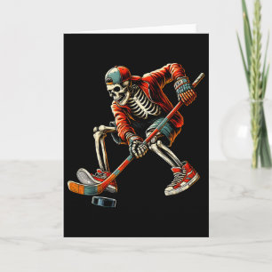 Carte Joueur de hockey sur glace squelette Costume Hallo