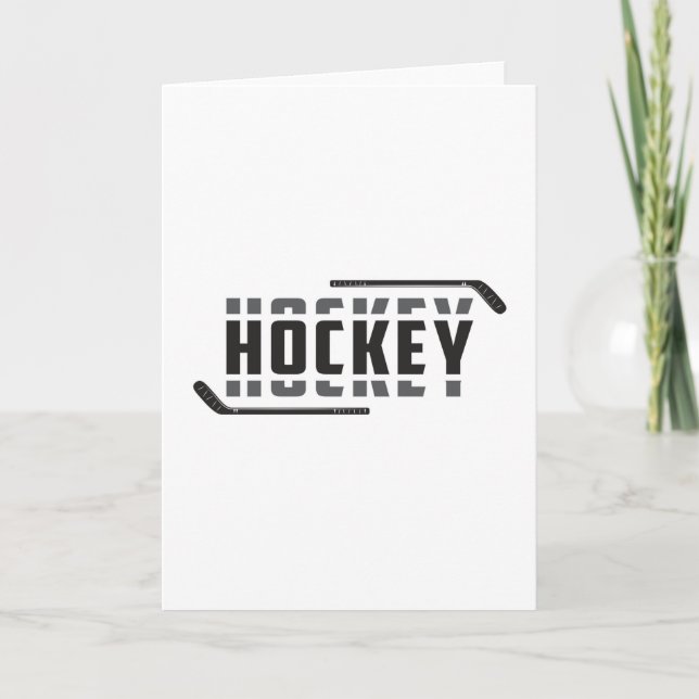 Carte Joueur de hockey sur glace Stick Puck Team Drôle I (Devant)