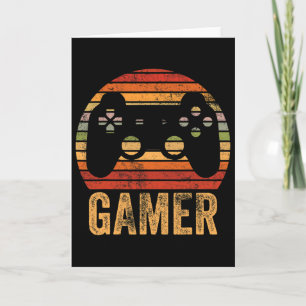 Carte Joueur de jeu vidéo Gamer Rétro Vintage Garçons Ad