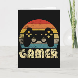 Carte Joueur de jeu vidéo rétro Gamer garçons adolescent